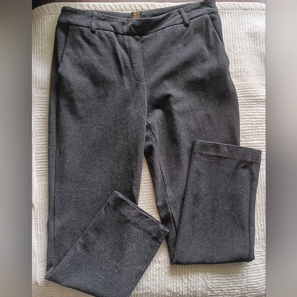 Dalia Pants - Dalia Tweed Tummy Control Mid Rise Pull On Stretchy Pant Black M